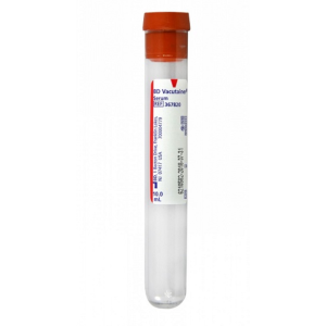 BD Vacutainer Plastic Serum Tubes with Red Clot Activator, 16 x 100 mm, 10 mL (367820)