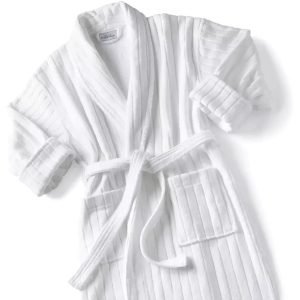 Velour Strip Bathrobe