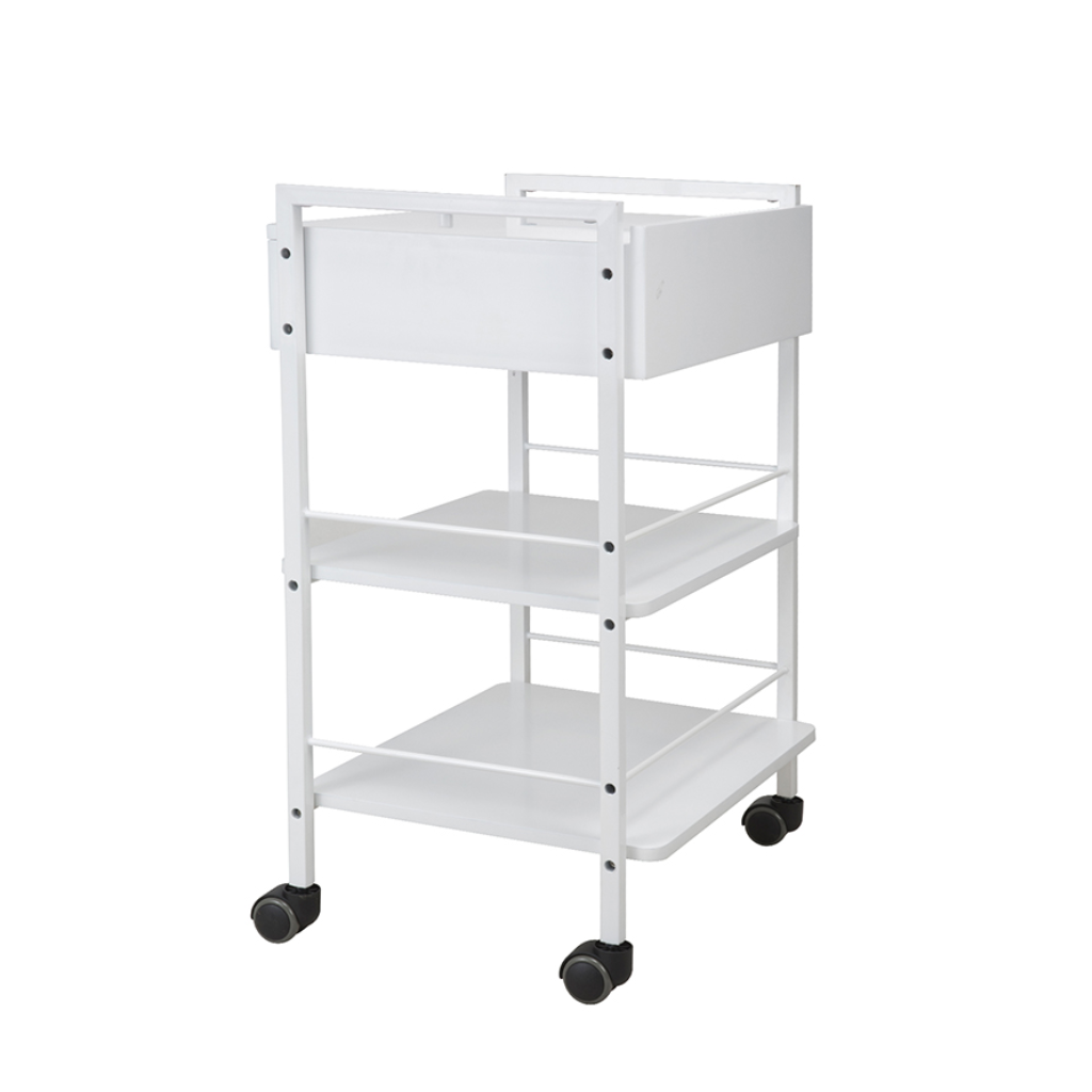 3 Shelf Med Spa Esthetician Cart with Locking Drawer (1019A) - Image 4
