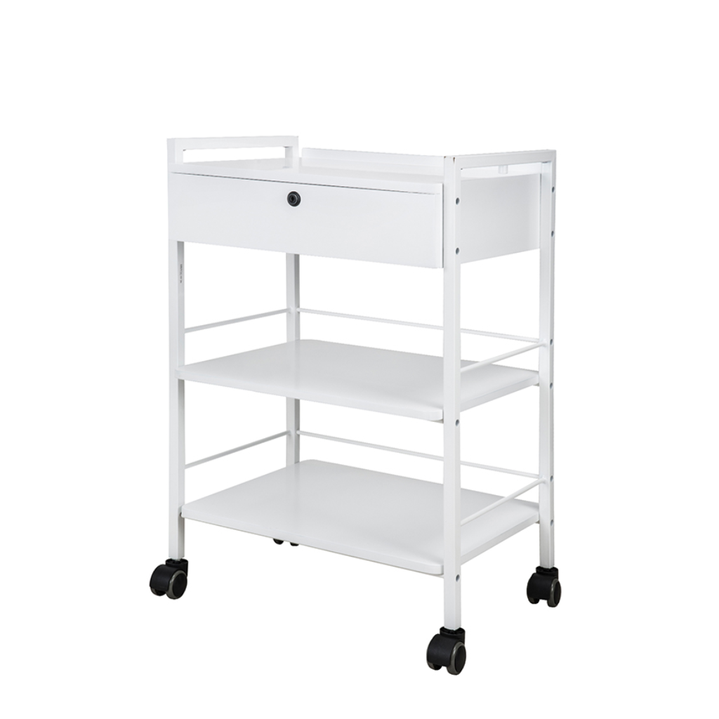 3 Shelf Med Spa Esthetician Cart with Locking Drawer (1019A) - Image 5