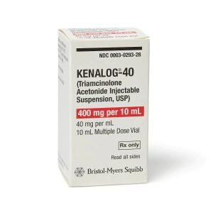 Kenalog 40 10mL Triamcinolone Acetonide 40 mg / mL Injection Multiple Dose Vial # 00003-0293-28