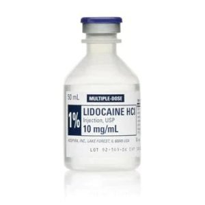 Lidocaine (Xylocaine) 1%, 10mg/mL, 50mL