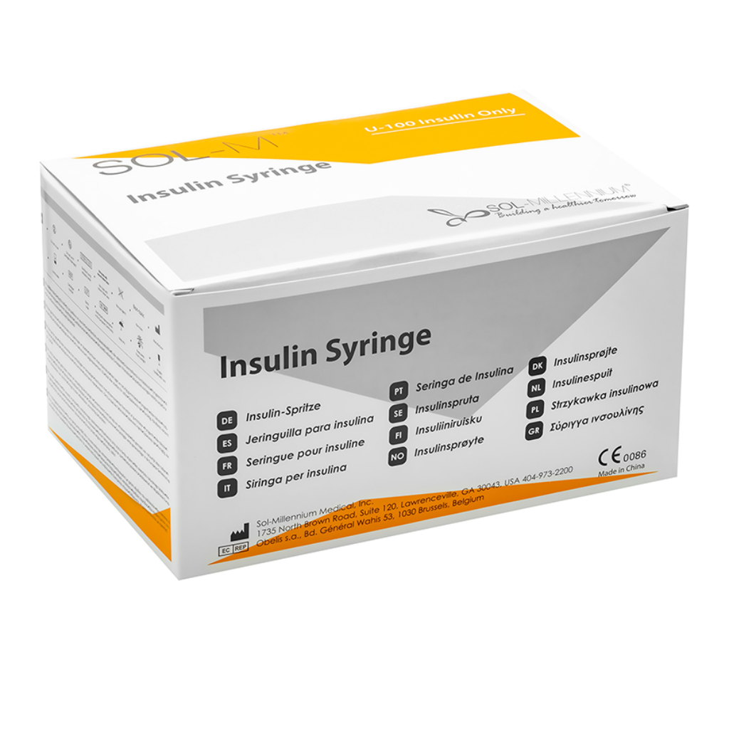 Sol-M 0.3ml Standard Insulin Syringe w/ 31G x 8mm Low Dead Space Needle - Image 4